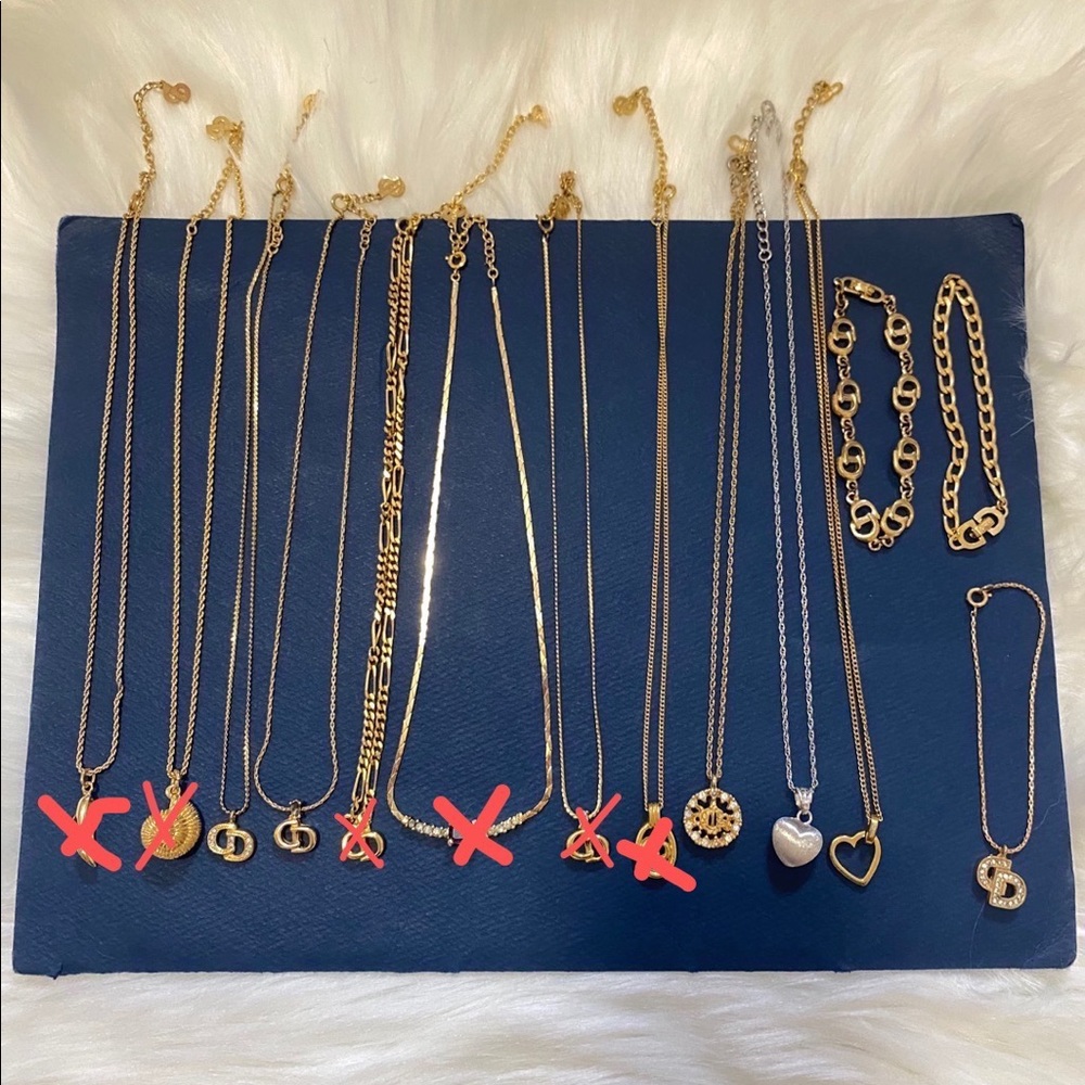Authentic vintage Dior necklaces earrings